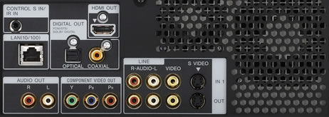Sony HES-V1000 media server achterzijde