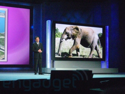 Panasonic 150 inch scherm keynote