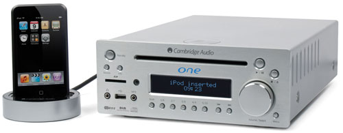 cambridge audio one: cd-receiver met ipod dock